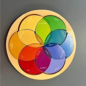 Pottery Barn Kids Wooden Color Wheel Puzzle